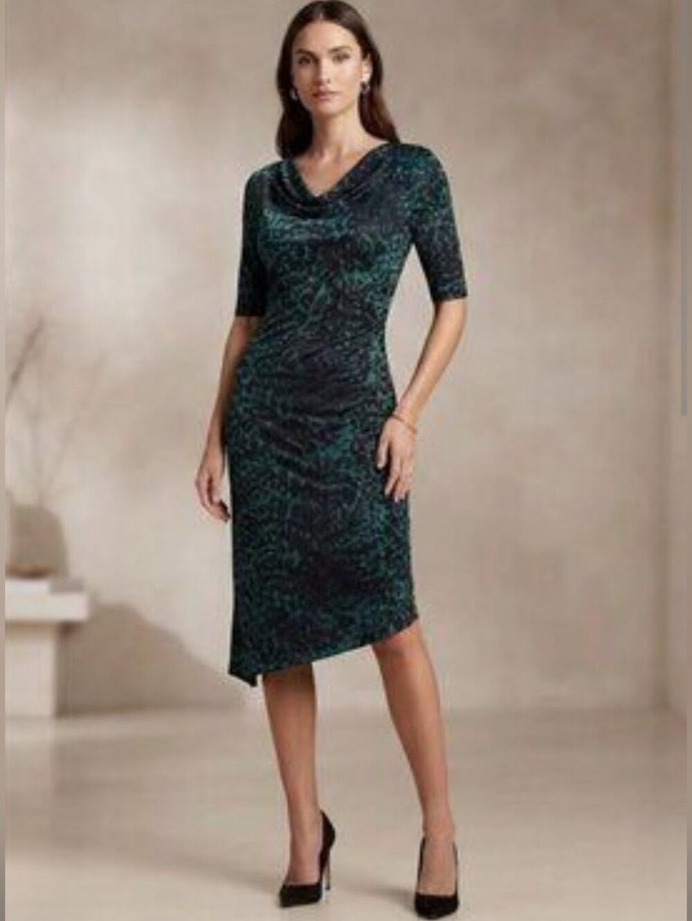 BCBGMaxAzria City Cowl-Neck Dress - Size M - NWT